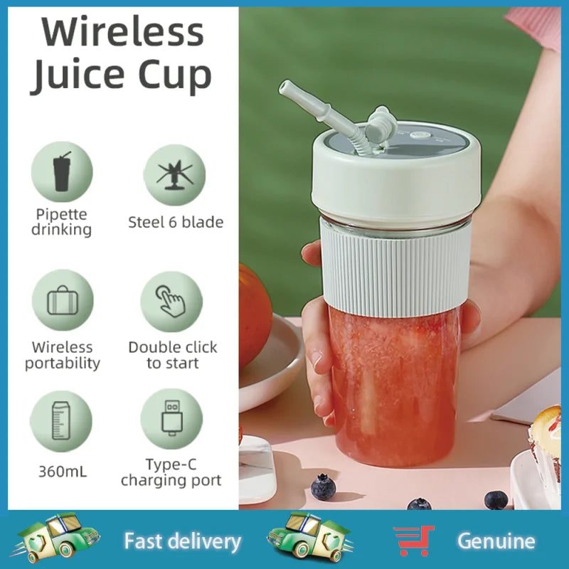 Electric Fruit Juicer Wireless Blender